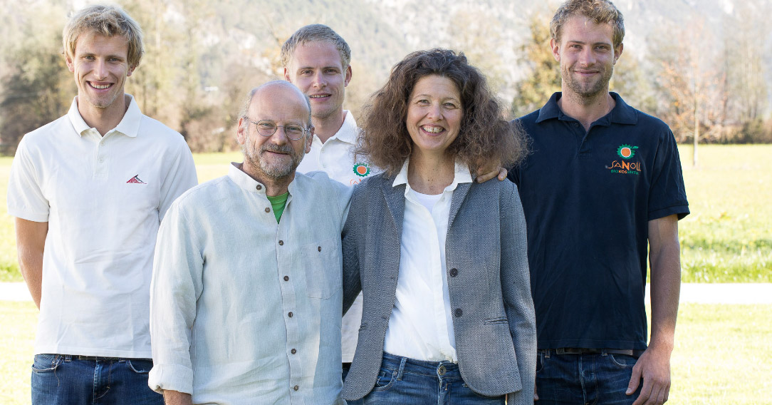 Die Familie Sanoll. René, Martin, Dominik, Conny und Günther Sanoll